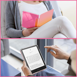 Fintie étui pour 7" kindle paperblanc (12e génération, 2024) et kindle colorsoft (1re génération, 2025/2024), étui transparent e