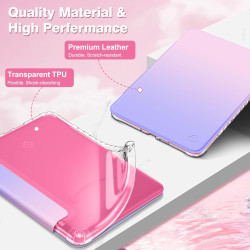 Fintie étui pour 7" kindle paperblanc (12e génération, 2024) et kindle colorsoft (1re génération, 2025/2024), étui transparent e