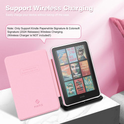 Fintie étui pour 7" kindle paperblanc (12e génération, 2024) et kindle colorsoft (1re génération, 2025/2024), étui transparent e