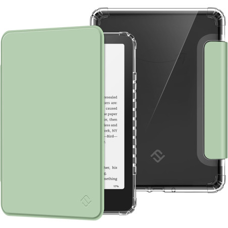 Fintie étui pour 7" kindle paperblanc (12e génération, 2024) et kindle colorsoft (1re génération, 2025/2024), étui transparent e