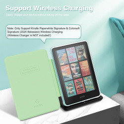 Fintie étui pour 7" kindle paperblanc (12e génération, 2024) et kindle colorsoft (1re génération, 2025/2024), étui transparent e