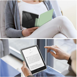 Fintie étui pour 7" kindle paperblanc (12e génération, 2024) et kindle colorsoft (1re génération, 2025/2024), étui transparent e