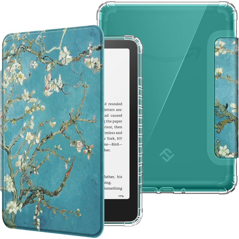 Fintie étui pour 7" kindle paperblanc (12e génération, 2024) et kindle colorsoft (1re génération, 2025/2024), étui transparent e