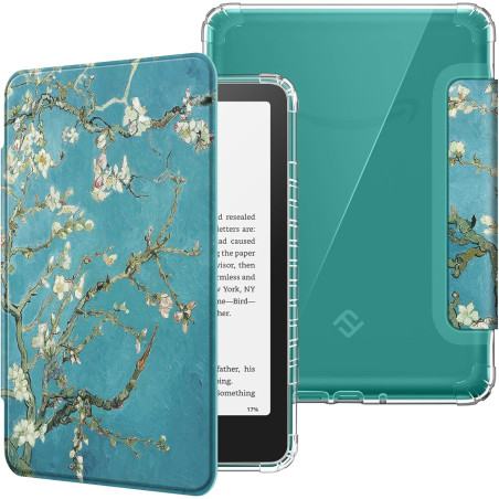 Fintie étui pour 7" kindle paperblanc (12e génération, 2024) et kindle colorsoft (1re génération, 2025/2024), étui transparent e