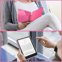 Fintie étui pour 7" kindle paperblanc (12e génération, 2024) et kindle colorsoft (1re génération, 2025/2024), étui transparent e