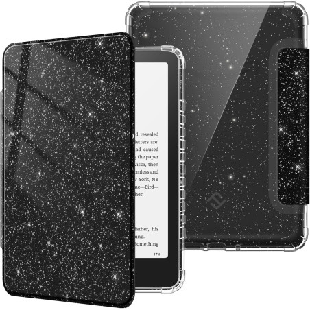 Fintie étui pour 7" kindle paperblanc (12e génération, 2024) et kindle colorsoft (1re génération, 2025/2024), étui transparent e