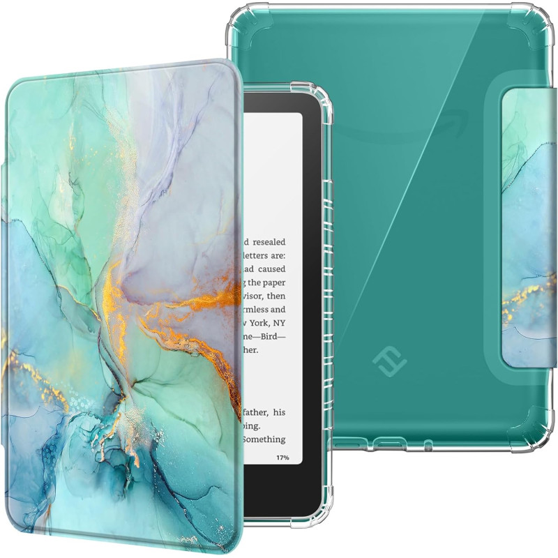 Fintie étui pour 7" kindle paperblanc (12e génération, 2024) et kindle colorsoft (1re génération, 2025/2024), étui transparent e