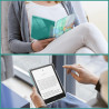 Fintie étui pour 7" kindle paperblanc (12e génération, 2024) et kindle colorsoft (1re génération, 2025/2024), étui transparent e