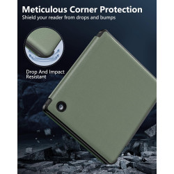 MoKo Coque pour Kobo Libra Colour 7 Pouces 2024, Étui de Protection Souple TPU Ultra-Mince et Léger Anti-Rayures avec Réveil/Som