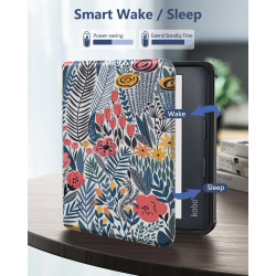 MoKo Coque pour Kobo Libra Colour 7 Pouces 2024, Étui de Protection Souple TPU Ultra-Mince et Léger Anti-Rayures avec Réveil/Som