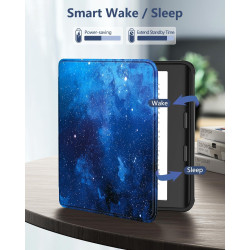 MoKo Coque pour Kobo Libra Colour 7 Pouces 2024, Étui de Protection Souple TPU Ultra-Mince et Léger Anti-Rayures avec Réveil/Som