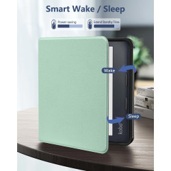 MoKo Coque pour Kobo Libra Colour 7 Pouces 2024,Étui de Protection Souple TPU Ultra-mince et Léger Anti-rayures avec Réveil/Somm