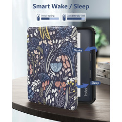 MoKo Coque pour Kobo Libra Colour 7 Pouces 2024, Étui de Protection Souple TPU Ultra-Mince et Léger Anti-Rayures avec Réveil/Som