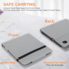 pour Kobo Libra Colour Étui avec Porte-Stylo,Sommeil Housse pour Kobo Libra 2 Coque avec Dragonne,Gris