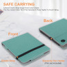 pour Kobo Libra Colour Étui avec Porte-Stylo,Sommeil Housse pour Kobo Libra 2 Coque avec Dragonne,Vert