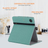 pour Kobo Libra Colour Étui avec Porte-Stylo,Sommeil Housse pour Kobo Libra 2 Coque avec Dragonne,Vert