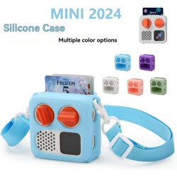 Coque en silicone pour Yoto Mini 2024 Housse de protection multifonction avec espace pour carte et bandoulière
