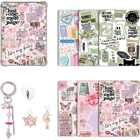 Kit d’accessoires décoratifs compatibles avec kindle paperblanc (11e/12e) - inclus 2 bouchons anti-poussière usb-c avec charms, 