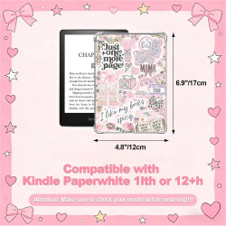 Kit d’accessoires décoratifs compatibles avec kindle paperblanc (11e/12e) - inclus 2 bouchons anti-poussière usb-c avec charms, 