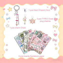 Kit d’accessoires décoratifs compatibles avec kindle paperblanc (11e/12e) - inclus 2 bouchons anti-poussière usb-c avec charms, 