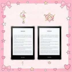 Kit d’accessoires décoratifs compatibles avec kindle paperblanc (11e/12e) - inclus 2 bouchons anti-poussière usb-c avec charms, 