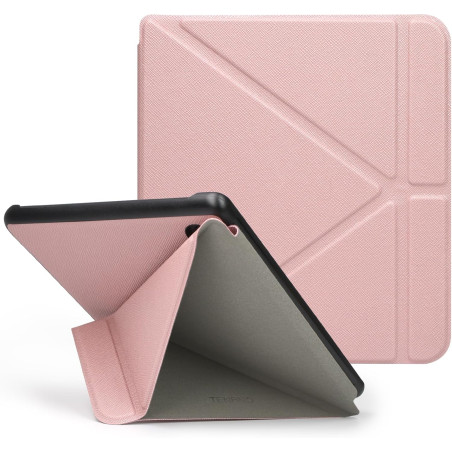 Tenano Coque Origami pour Kobo Libra Colour (Modèle : N428) Et Tolino Vision Colour 2024 avec Fonction Auto Veille/Réveil - Or R