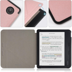 Tenano Coque Origami pour Kobo Libra Colour (Modèle : N428) Et Tolino Vision Colour 2024 avec Fonction Auto Veille/Réveil - Or R