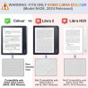Tenano Coque Origami pour Kobo Libra Colour (Modèle : N428) Et Tolino Vision Colour 2024 avec Fonction Auto Veille/Réveil - Vert