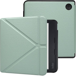 Tenano Coque Origami pour Kobo Libra Colour (Modèle : N428) Et Tolino Vision Colour 2024 avec Fonction Auto Veille/Réveil - Vert