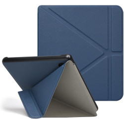 Tenano Coque Origami pour Kobo Libra Colour (Modèle : N428) Et Tolino Vision Colour 2024 avec Fonction Auto Veille/Réveil - Bleu