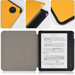 Tenano Coque Origami pour Kobo Libra Colour (Modèle : N428) Et Tolino Vision Colour 2024 avec Fonction Auto Veille/Réveil - Jaun