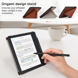 Tenano Coque Origami pour Kobo Libra Colour (Modèle : N428) Et Tolino Vision Colour 2024 avec Fonction Auto Veille/Réveil - Marr