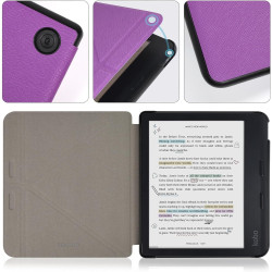 Tenano Coque Origami pour Kobo Libra Colour (Modèle : N428) Et Tolino Vision Colour 2024 avec Fonction Auto Veille/Réveil - Viol