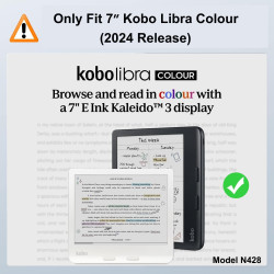 Tenano Coque Origami pour Kobo Libra Colour (Modèle : N428) Et Tolino Vision Colour 2024 avec Fonction Auto Veille/Réveil - Fleu