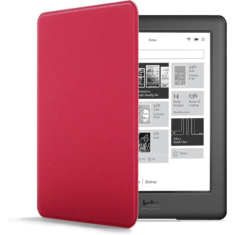 Forefront Cases Étui pour Kobo Glo HD (et Kobo Touch 2.0) (Modèle: 2015) - Mince et Léger, Fonction Automatique Veille/Réveil In