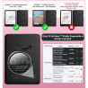 Moko coque pour 7" kindle paperblanc 12e gén 2025/2026 & kindle colorsoft 2024/2025, ultra clair souple et coque arrière paillet