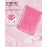 Moko coque pour 7" kindle paperblanc 12e gén 2025/2026 & kindle colorsoft 2024/2025, ultra clair souple et coque arrière paillet