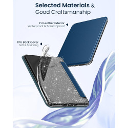 Moko coque pour 7" kindle paperblanc 12e gén 2025/2026 & kindle colorsoft 2024/2025, ultra clair souple et coque arrière paillet