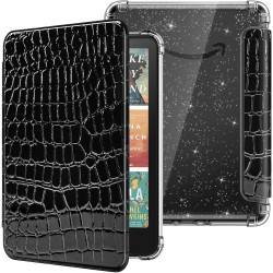 Moko coque pour 7" kindle paperblanc 12e gén 2025/2026 & kindle colorsoft 2024/2025, ultra clair souple et coque arrière paillet