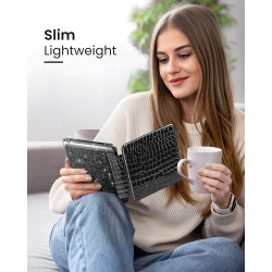Moko coque pour 7" kindle paperblanc 12e gén 2025/2026 & kindle colorsoft 2024/2025, ultra clair souple et coque arrière paillet