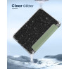 Moko coque pour 7" kindle paperblanc 12e gén 2025/2026 & kindle colorsoft 2024/2025, ultra clair souple et coque arrière paillet