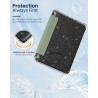 Moko coque pour 7" kindle paperblanc 12e gén 2025/2026 & kindle colorsoft 2024/2025, ultra clair souple et coque arrière paillet
