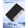 Moko coque pour 7" kindle paperblanc 12e gén 2025/2026 & kindle colorsoft 2024/2025, ultra clair souple et coque arrière paillet