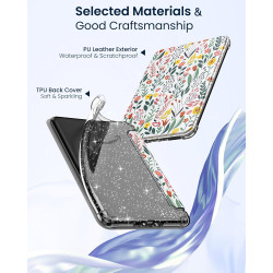 Moko coque pour 7" kindle paperblanc 12e gén 2025/2026 & kindle colorsoft 2024/2025, ultra clair souple et coque arrière paillet