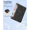 Moko coque pour 7" kindle paperblanc 12e gén 2025/2026 & kindle colorsoft 2024/2025, ultra clair souple et coque arrière paillet