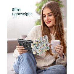 Moko coque pour 7" kindle paperblanc 12e gén 2025/2026 & kindle colorsoft 2024/2025, ultra clair souple et coque arrière paillet
