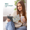 Moko coque pour 7" kindle paperblanc 12e gén 2025/2026 & kindle colorsoft 2024/2025, ultra clair souple et coque arrière paillet