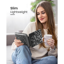 Moko coque pour 7" kindle paperblanc 12e gén 2025/2026 & kindle colorsoft 2024/2025, ultra clair souple et coque arrière paillet