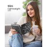 Moko coque pour 7" kindle paperblanc 12e gén 2025/2026 & kindle colorsoft 2024/2025, ultra clair souple et coque arrière paillet
