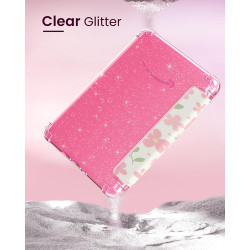 Moko coque pour 7" kindle paperblanc 12e gén 2025/2026 & kindle colorsoft 2024/2025, ultra clair souple et coque arrière paillet